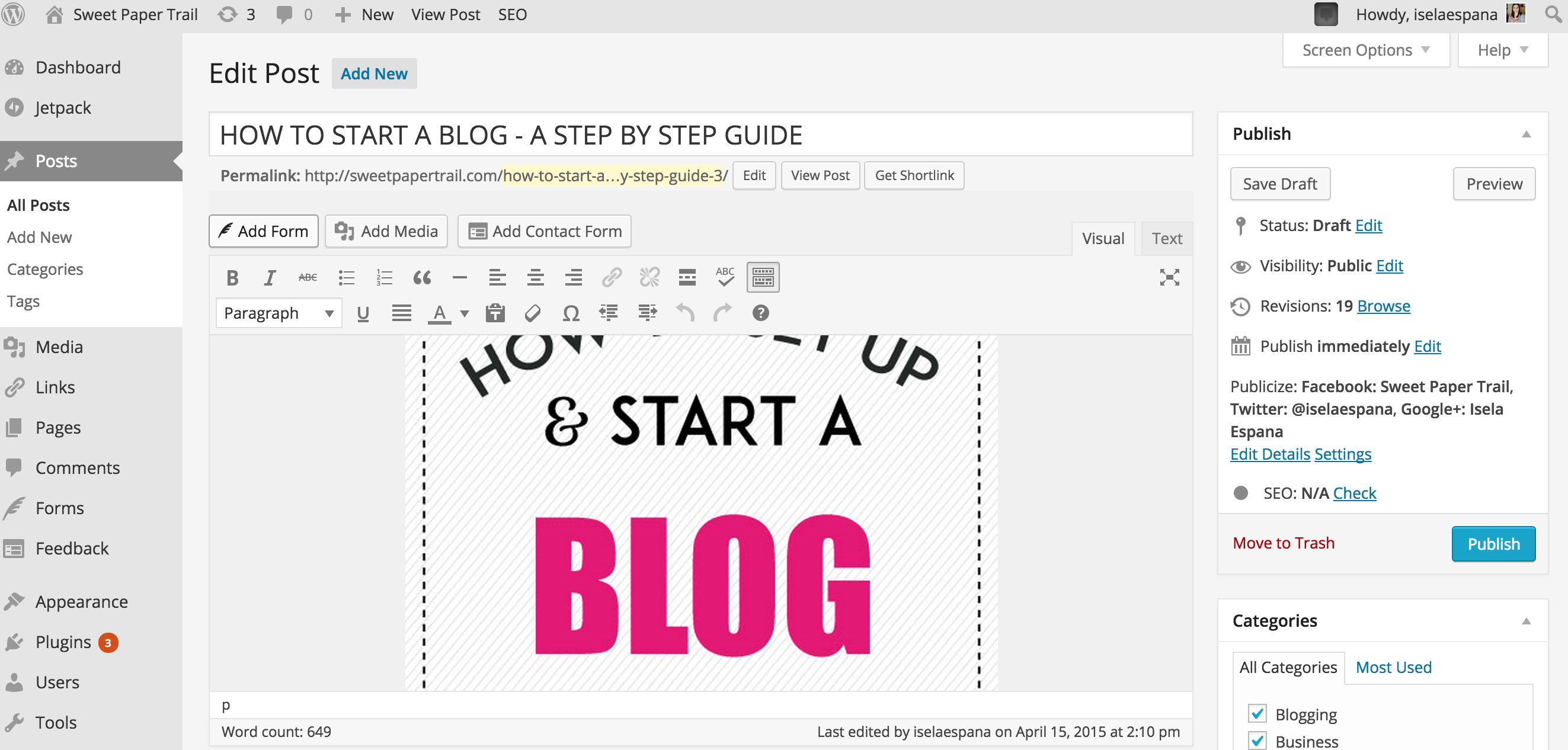 start a blog